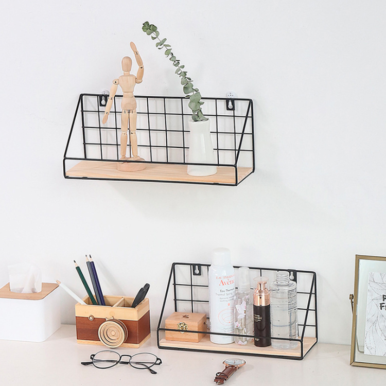  Factory direct sale simple walls wooden shelves wall hanging racks for plant decorative Items
